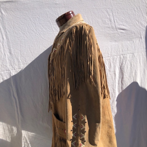 Roaman’s Suede Fringe Jacket Embroidered Size 16W - Picture 5 of 9